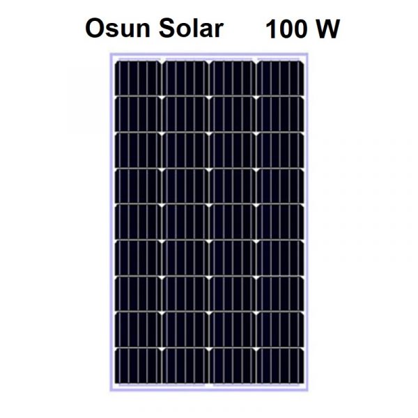 پنل خورشیدی 100 وات مونوکریستال برند اوسان سولار مدل M100